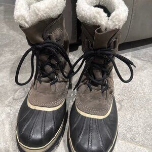 Sorel Caribou Gray Waterproof Insulated Snow Boots Men’s Size 11 Pre-Owned